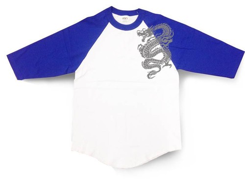 New Printed DRAGON TATTOO 3/4 Sleeve BaseBall Funny T-Shirts Raglan Jersey Tee - Picture 3 of 15