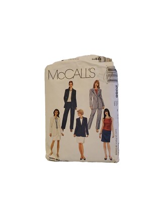 McCALL'S 2088 - LINED JACKET TOP PANTS or SKIRT SIZE 8-12 UNCUT SEWING PATTERN 