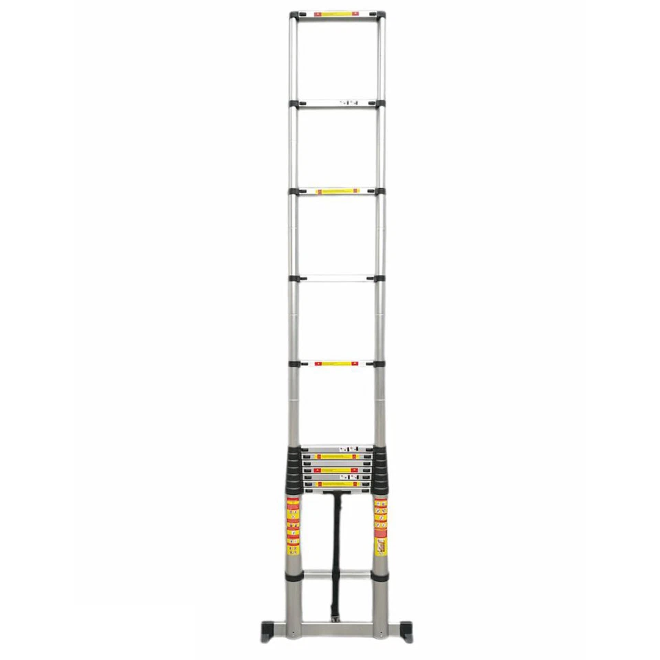 SCALA TELESCOPICA IN ALLUMINIO PORTATILE ESTENSIBILE MULTIUSO SUPPORTA 150 KG CE - Immagine 2 di 4