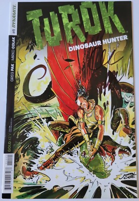 Turok Dinosaur Hunter #1 RI Jonathan Case 1:25 Variant Signed by Greg Pak + COA