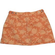 Covington Girls Floral Skirt Size 10 Built In Shorts Orange Adjustable Waist