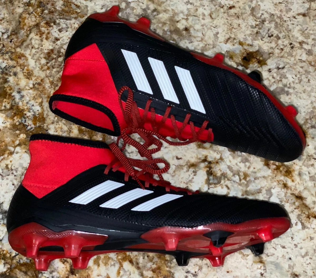 ADIDAS Predator 18.2 FG Soccer Cleats Boots Core Black Red White Mens Sz  6.5 | eBay