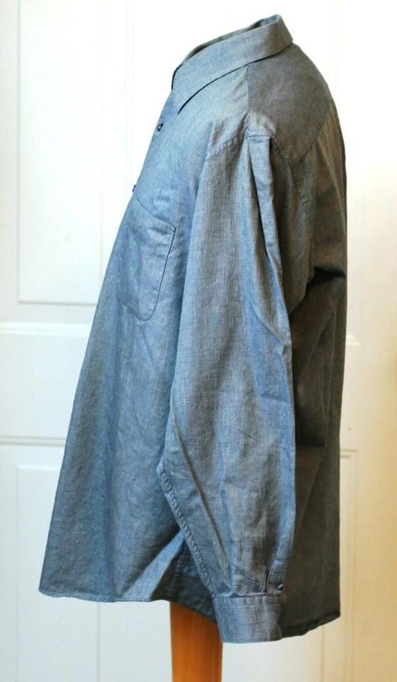 Camisa de vestir para hombre Perry Ellis Portfolio 16 1/2-34/35 gris texturizado 100 % algodón  Foto 3 de 4