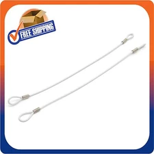 100 SECURITY LANYARD 2 LOOP WHITE 7 INCH LOSS PREVENTION CHECKPOINT COMPATIBLE