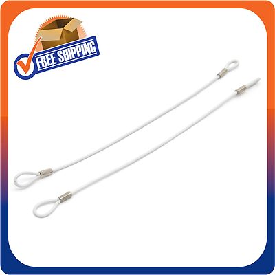 100 SECURITY LANYARD 2 LOOP WHITE 8 INCH LOSS PREVENTION CHECKPOINT COMPATIBLE