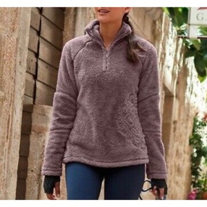 sherpa embroidered pullover