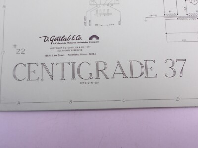 Gottlieb: Centigrade 37 - Schematic - Near Mint