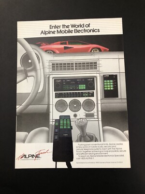 LAMBORGHINI COUNTACH ALPINE VINTAGE ORIGINAL PRINT AD ADVERTISEMENT PRINTED A27