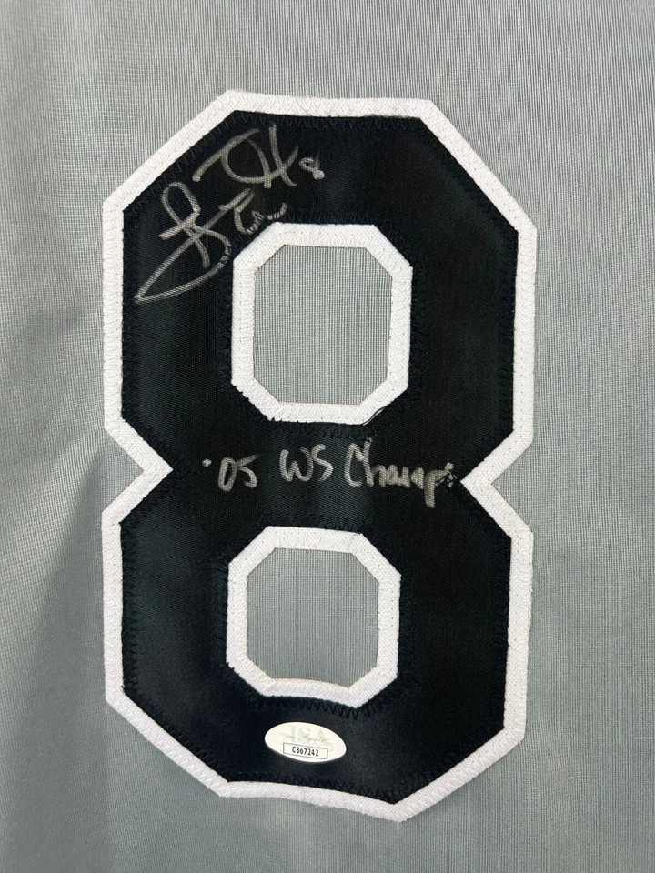 Camiseta con inscripción firmada autografiada por Carl Everett MLB Chicago White Sox certificado de autenticidad JSA Foto 2 de 3
