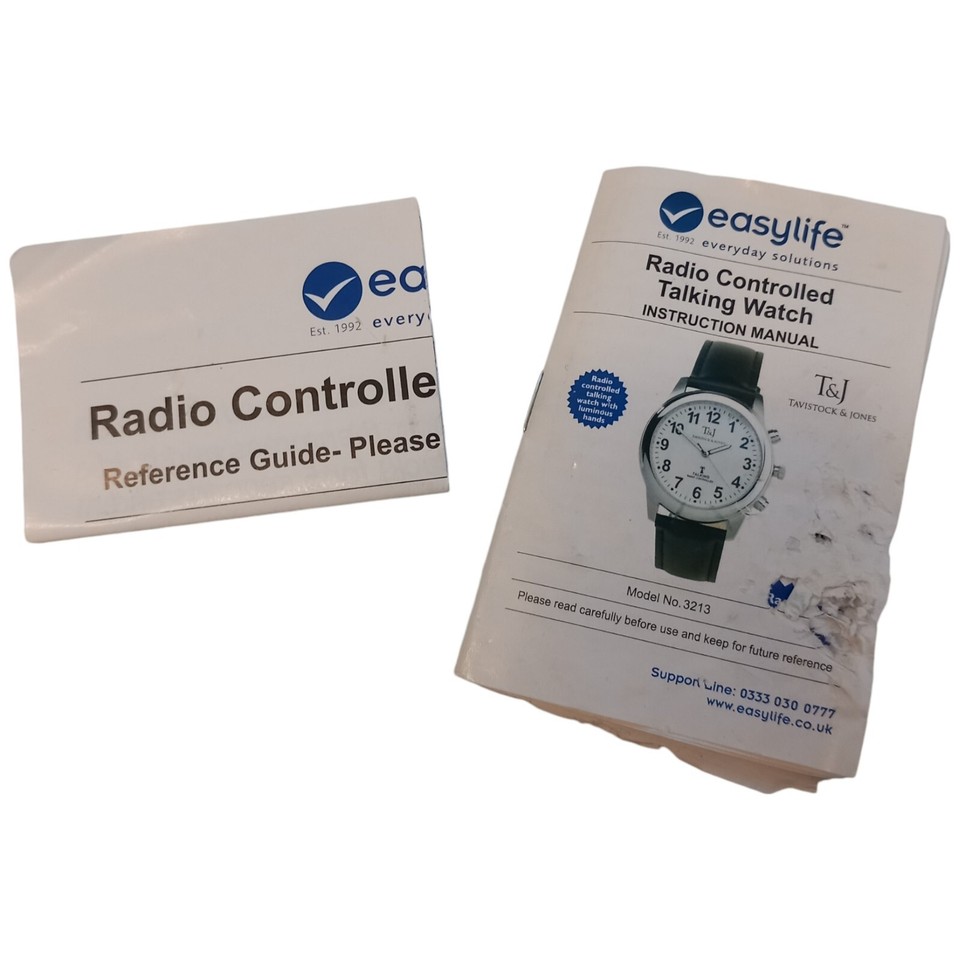 Tavistock & Jones Radio Controlled Talking Watch Leather Strap Analogue