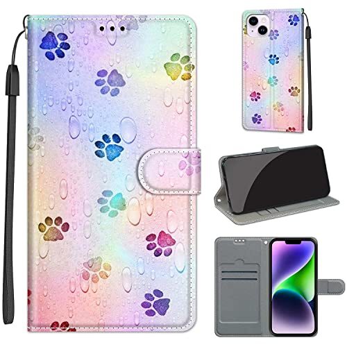 TOMYOU Case con iPhone 14 Plus Cover, Antiurto PU Portafoglio, Caso di (N9B)