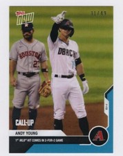 2020 Topps Now ~Andy Young Call-Up RC #55~1st Hit Arizona Diamondbacks~#31/49