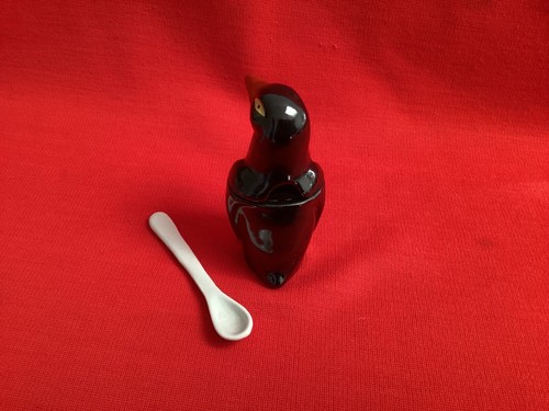 VINTAGE PINGUIN SENFTOPF MIT DECKEL UND LÖFFEL KEKS PORZELLAN rar - Bild 6 von 11