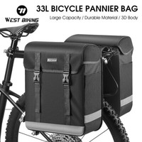 Doppel Fahrradtasche GepäCkträGertasche Wasserdicht Fahrrad Satteltasche 33L