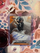 2025 Topps Bowman’s Best Baseball Billy Carlson Orange Xfractor Auto /25