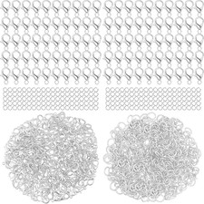 600 Pieces Lobster Clasps and Open Jump Rings Set Lobster Claw Clasps and Closur