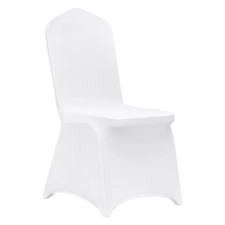12/30/50/100 PCS White Stretch Spandex Folding Chair Cover for Wedding Dining