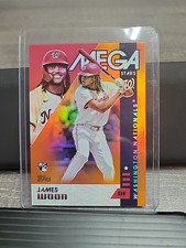James Wood Topps Mega Stars /25 Orange - 2025 Topps Series One Nationals RC