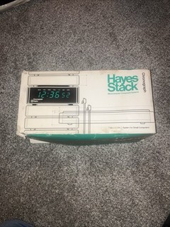 Hayes Stack Chronograph Calendar/ Clock System For Small Computers (No Cord!)