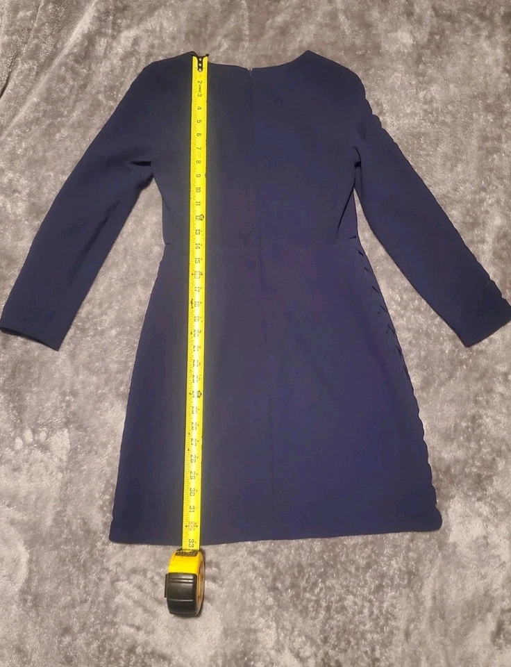 Vestido Club Monaco Azul Marino Edni Diamante Corte Talla 2 Foto 4 de 4