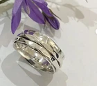Solid 925 Sterling Silver Spinner Ring Handmade Ring Statement Ring All Size