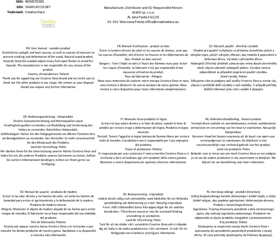 Sustainable Black Wood Storage Crate with Handles - 13 Cubic Inch Capacity - Image 4 of 4