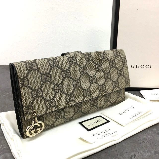 Boucles d'oreilles GUCCI Long Wallet 212104 GG Supreme avec boite 75
