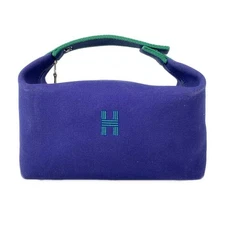 Auth HERMES Bride a Brac GM - Blue Green Canvas None Handbag