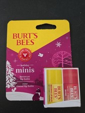 Burt's Bees Holiday Minis Lip Balm and Tinted Lip Balm Set, Rose, 2 Piece Box3 
