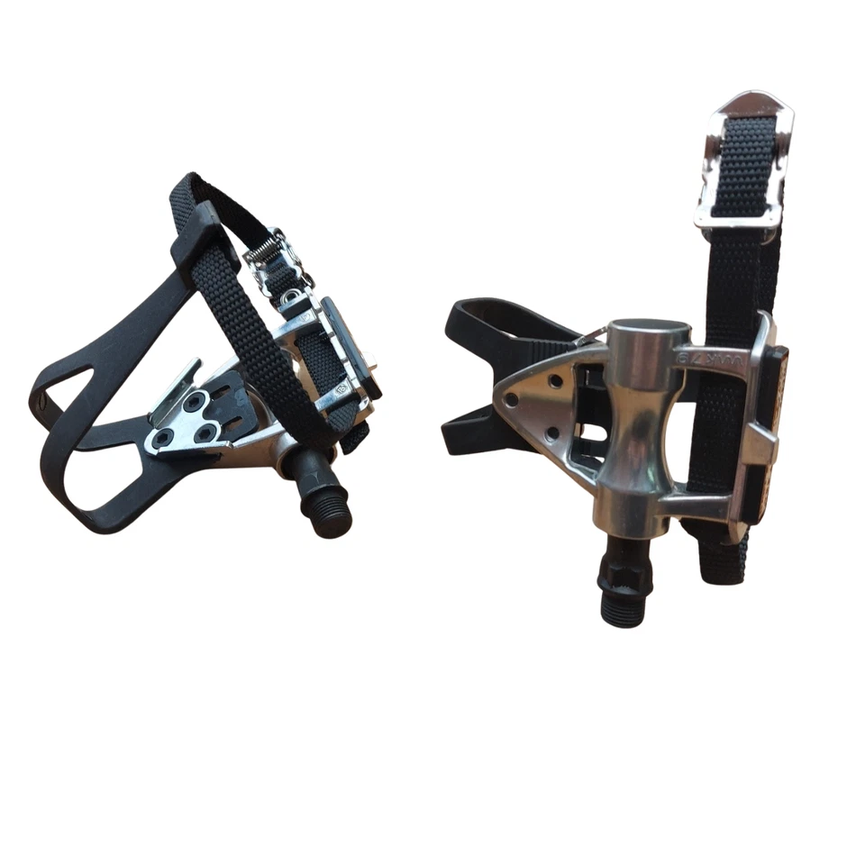 Wellgo Pedals LU-209 for Road Bike with toe clips straps 9/16" Bicycle - Image 3 of 4