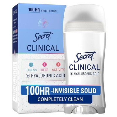Secret Clinical Strength 100HR Sweat & Odor, 1.6 Ounce (Pack of 1), Blue