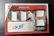 Drew Ellis 2022 Panini Absolute - Tools of the Trade 4 Swatch Sigs Retail /99