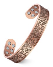 Copper Magnetic Bracelets for Men Women with 18X Ultra Strength Magnets, Tree...