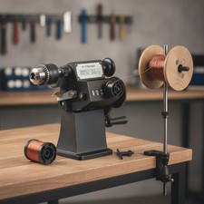 Manual Coil Winding Machine with 9999 Count Function - Compact & Easy to Operate