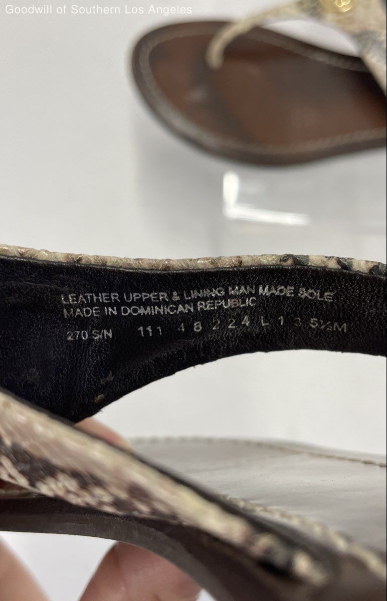 Authenticated Tory Burch Cameron Python Leather F… - image 5