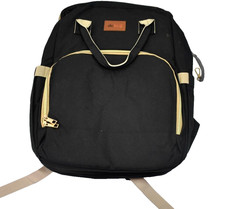 Debug Diaper Bag Backpack Baby Travel Waterproof Large Black/Gold Multifunction