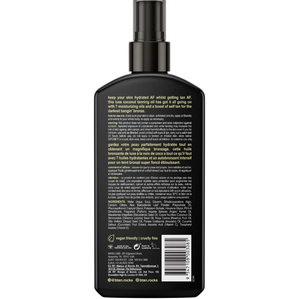 Mejor Aceite Bronceador 8 Fl Oz - Intensificador de Bronceado Oscuro Exterior, Hidratante Foto 2 de 4