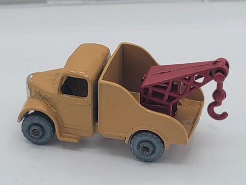 Vintage Lesney Matchbox Moko Bedford Tow Truck #13 ~ Tan w/Red Hook. 1958 - Picture 6 of 8
