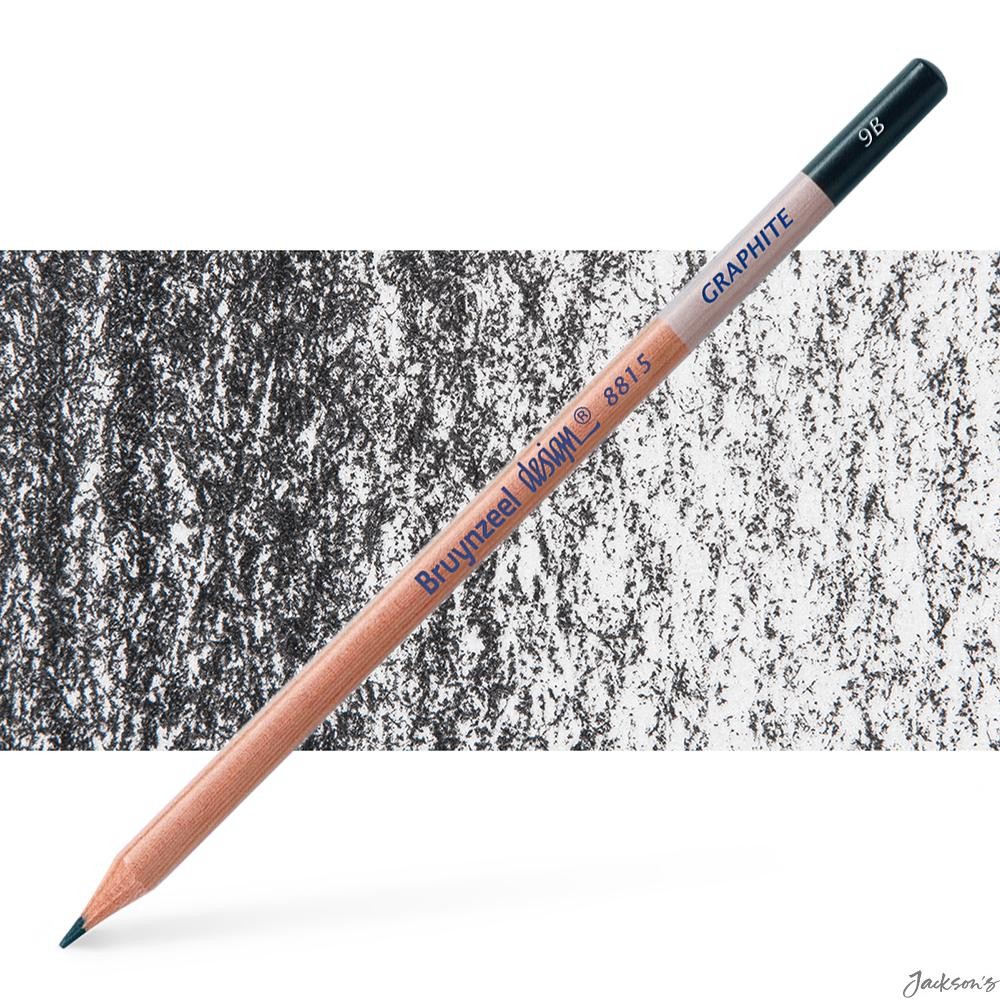 Bruynzeel Design Graphite Pencil High Quality 9B Sketching Illustration