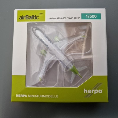 Herpa Wings 1:500 airBaltic Airbus A220-300 YL-AAU 535328