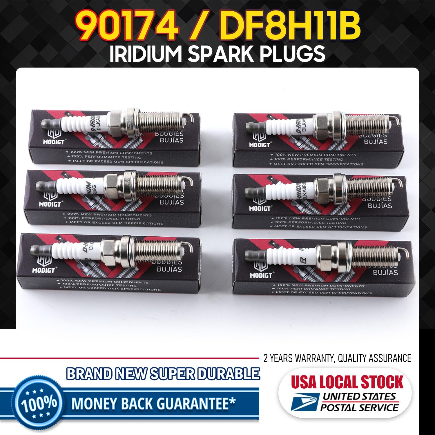 6Pcs For NGK #90174 DF8H11B OEM Iridium Spark Plugs For Nissan  INFINITI EX37