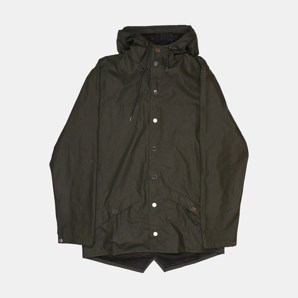 Rains XS Short Mens Green Polyurethane Waterproof Jacket