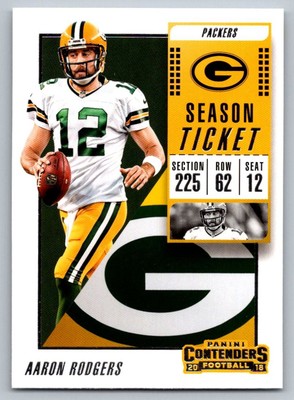 2018 Panini Contenders Aaron Rodgers Green Bay Packers #63