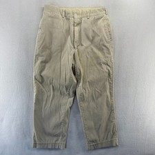 Vintage Ralph lauren Corduroy Pants Fits 32x28 Beige Cream Baggy Sport Flat 90s