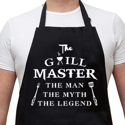 Rosoz Funny Aprons for Men  The Grill Master, The Man The Myth The Legend  Co...