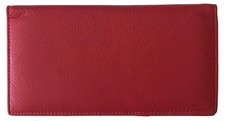 RFID Leather Checkbook Cover with Credit Card Slots and Pen Holder