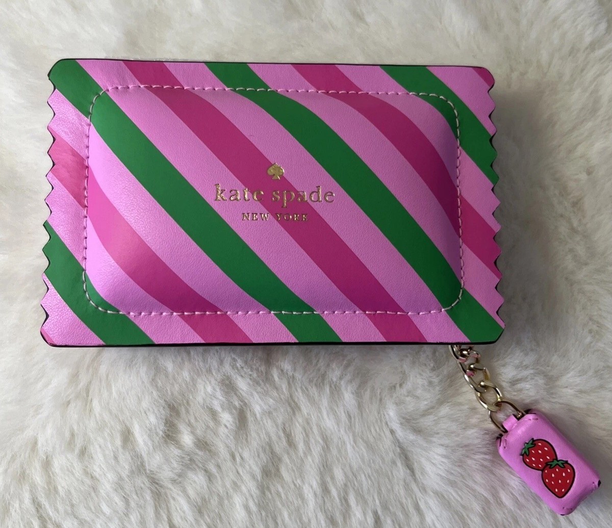 New Kate Spade Bubble Gum 3D Small Card Holder Pink Multi