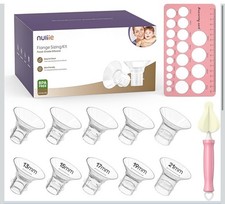 - 10pcs 13/15/17/19/21mm for Enhanced Breast Pumping Silicone Flanges Insert Kit