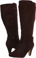 Bella Vita Plus Wide Calf Suede Burgundy Heel...