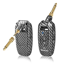 K6 Wireless Guitar Transmitter Receiver System 2.4GHz 250°Rotatable, 1/4" & 1...